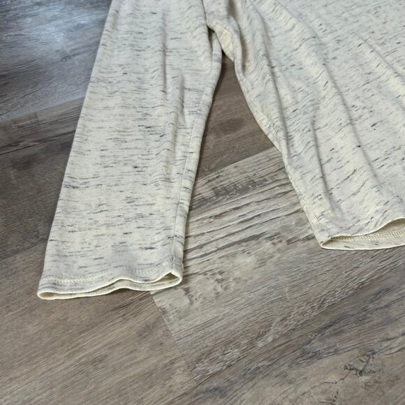 J. Jill Shirttail Tee Cream Cotton Long Sleeve Soft Knit Casual Top Petite P - Picture 2 of 5